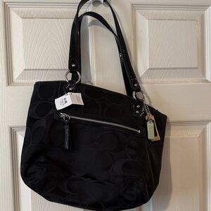 Coach Black Signature Shoulder Bag